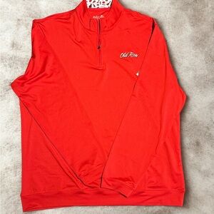 Red OLD ROW Quarter-Zip Pullover (XL)